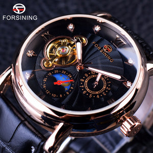 Luminous Design Rose Golden Case Men Watch