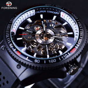 Rotating Bezel Sport Design Silicone Band Men Watches