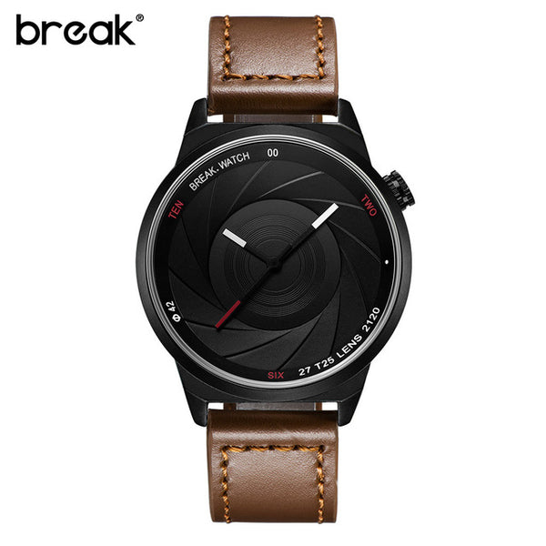 BREAK Photographer Series Unique Camera Style stainless Strap Men Women
