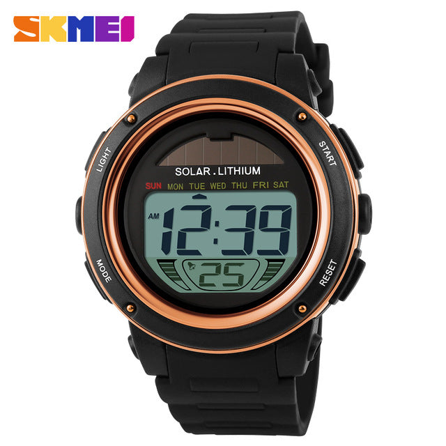 Solar Digital Men Sports Watche