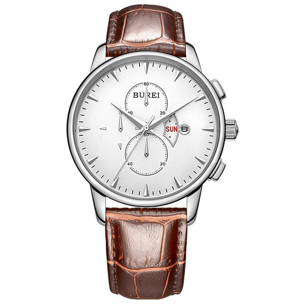 Crystal Calendar Quartz Watch Waterproof Multifunction