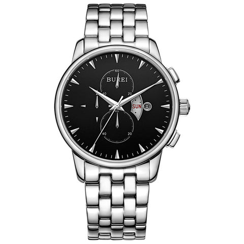 Crystal Calendar Quartz Watch Waterproof Multifunction