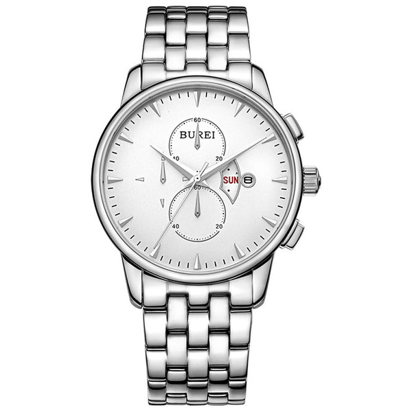 Crystal Calendar Quartz Watch Waterproof Multifunction