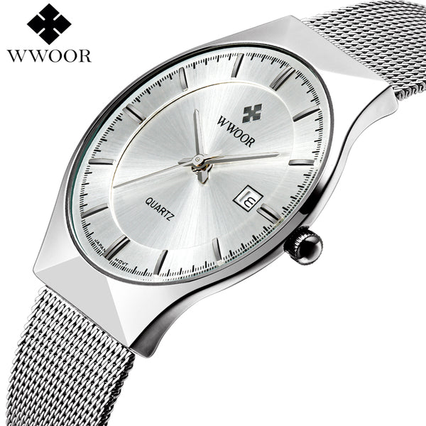 Men's Watch Date 50m Waterproof Ultra Thin Clock Male Casual Quartz