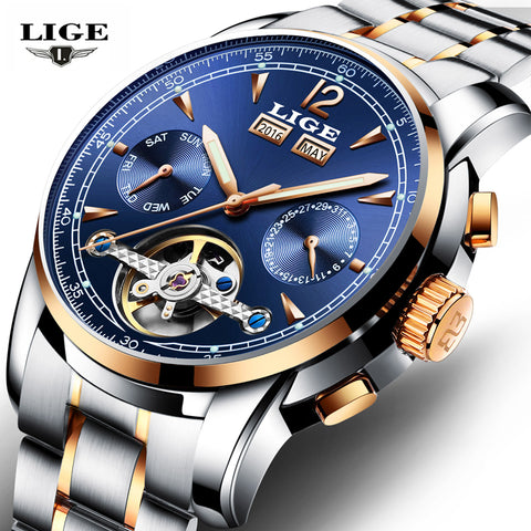 Men Luxury Top Brand tourbillon Mechanical Watch