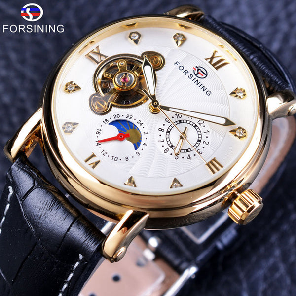 Luminous Design Rose Golden Case Men Watch