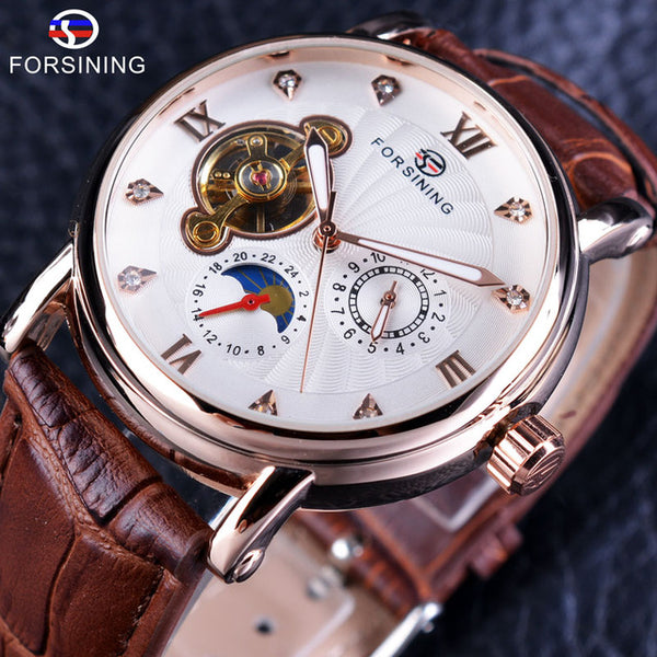 Luminous Design Rose Golden Case Men Watch