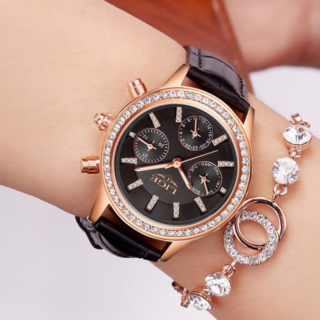 LIGE Women Watches Girl Casual Quartz Watch