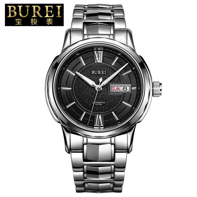 Brand Mens Sapphire Stainless Steel Automatic Mechanical Watch