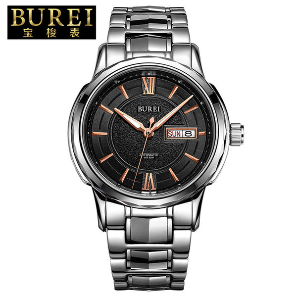 Brand Mens Sapphire Stainless Steel Automatic Mechanical Watch