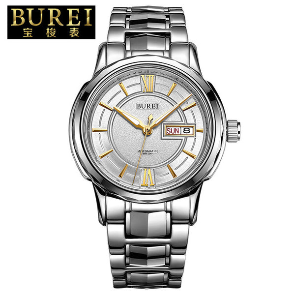 Brand Mens Sapphire Stainless Steel Automatic Mechanical Watch