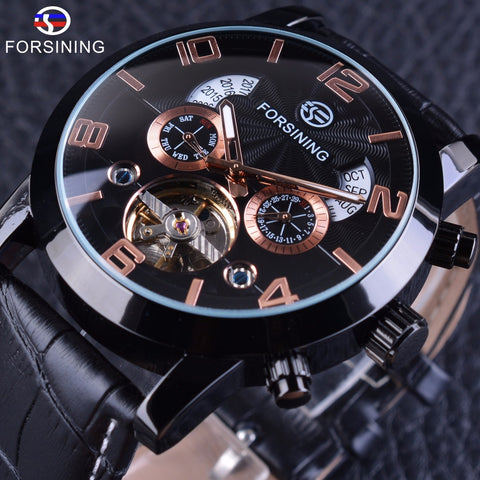 Liminous Hands Tourbillion Mechanical Watch Mens