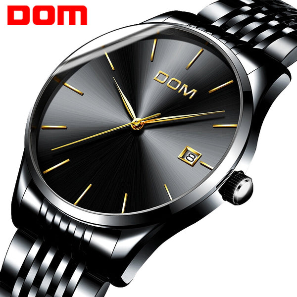 DOM Top Brand Luxury Quartz watch Stainless Steel Mesh Strap
