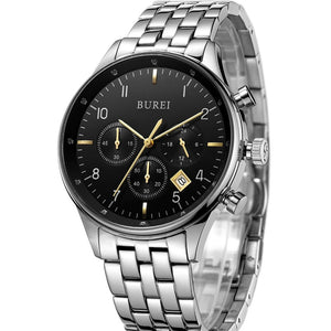 Crystal Mirror Quartz Waterproof Multi-function Wristwatches