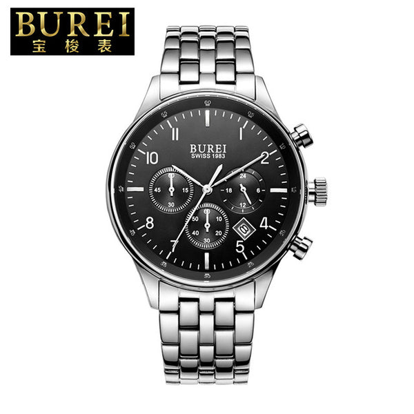 Crystal Mirror Quartz Waterproof Multi-function Wristwatches