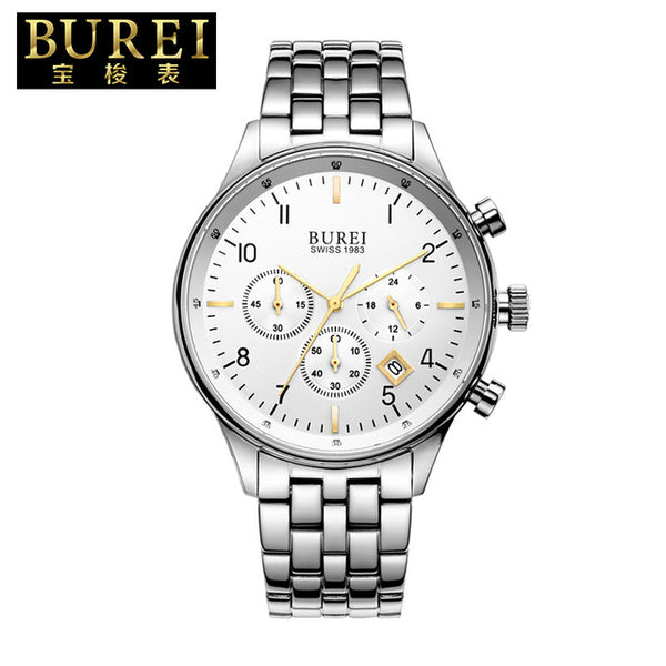 Crystal Mirror Quartz Waterproof Multi-function Wristwatches