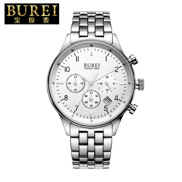 Crystal Mirror Quartz Waterproof Multi-function Wristwatches