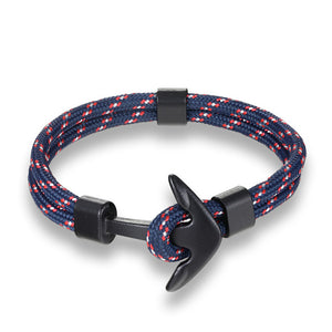 Woven Multilayer Black Anchor Bracelets