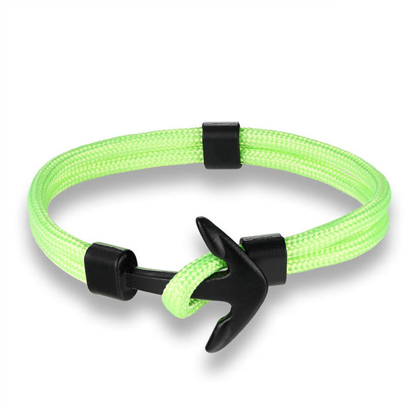 Woven Multilayer Black Anchor Bracelets