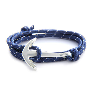 Sliver Anchor Rope Bracelets for Men & Women