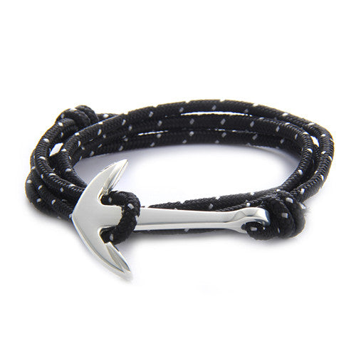 Sliver Anchor Rope Bracelets for Men & Women
