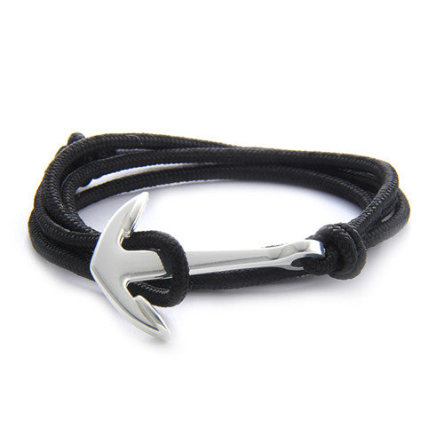 Sliver Anchor Rope Bracelets for Men & Women