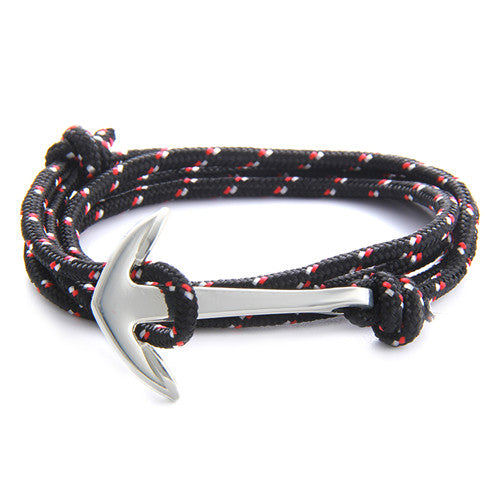 Sliver Anchor Rope Bracelets for Men & Women