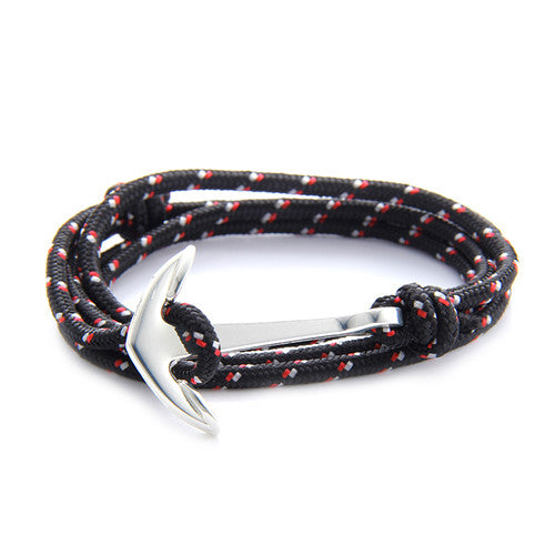 Sliver Anchor Rope Bracelets for Men & Women