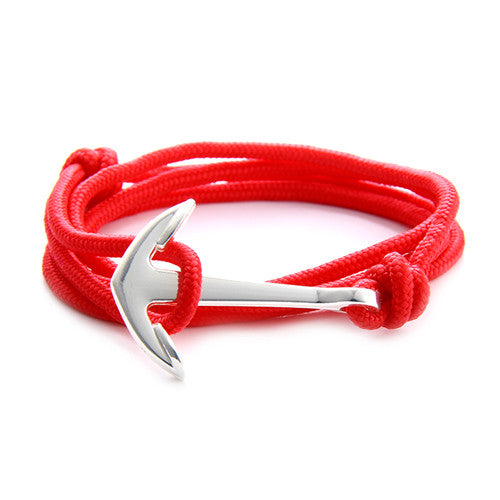 Sliver Anchor Rope Bracelets for Men & Women
