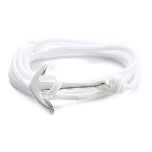 Sliver Anchor Rope Bracelets for Men & Women
