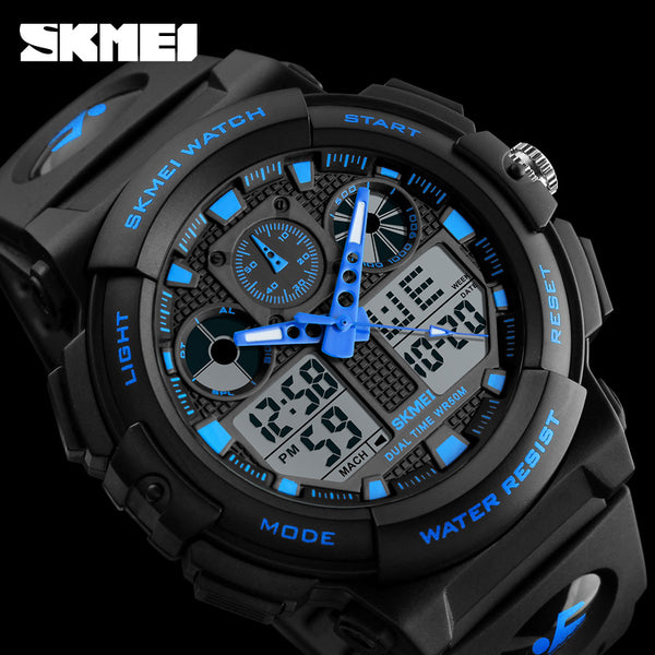 LED Electronic Dual Display Wristwatches