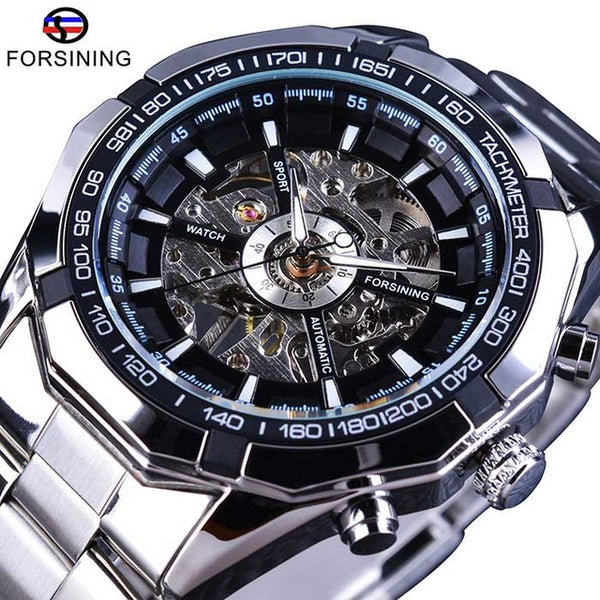 Winner Classic Transparent Full Golden Mens Watches Top Brand Luxury Men Sport Automatic Watch Skeleton Watch Clock Wrist Watch