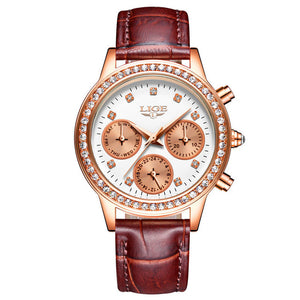 Relogio feminino Women Watches LIGE Luxury Brand