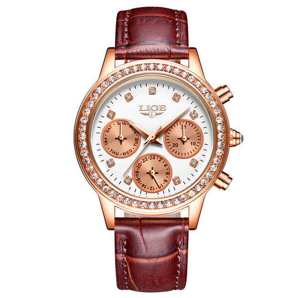 Relogio feminino Women Watches LIGE Luxury Brand