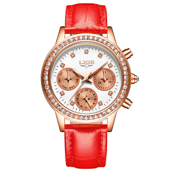 Relogio feminino Women Watches LIGE Luxury Brand