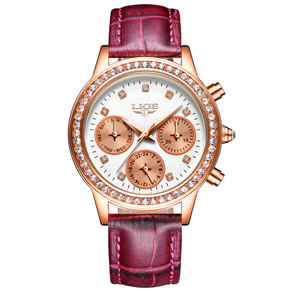 Relogio feminino Women Watches LIGE Luxury Brand