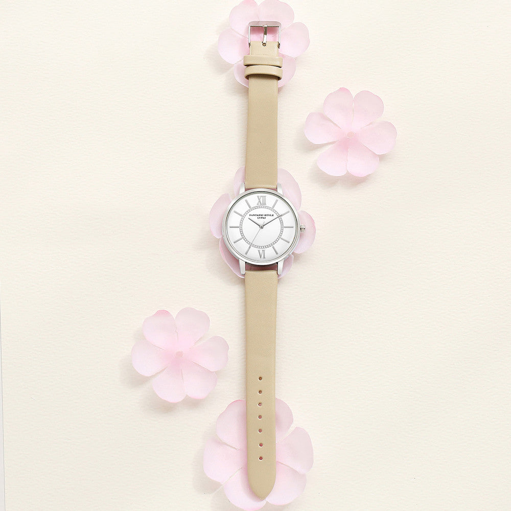 Women Roman Numeral Leather Wrist Watch