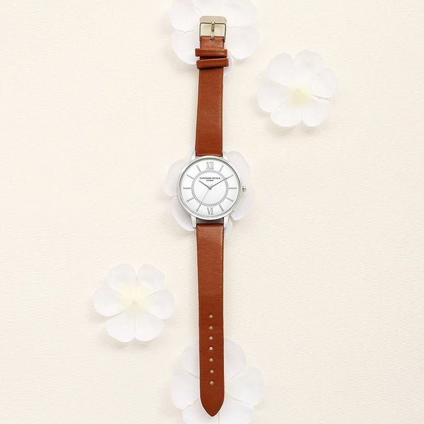 Women Roman Numeral Leather Wrist Watch