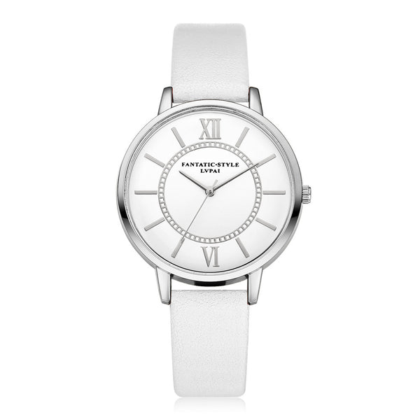 Women Roman Numeral Leather Wrist Watch