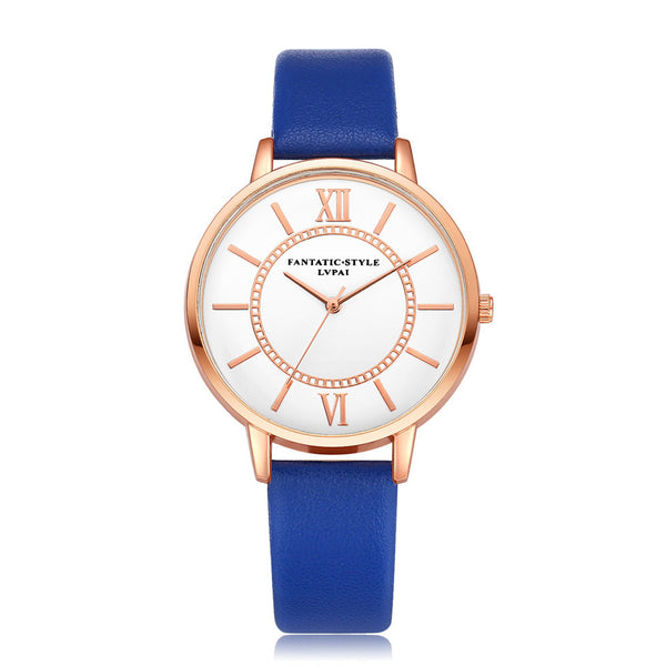 Women Roman Numeral Leather Wrist Watch