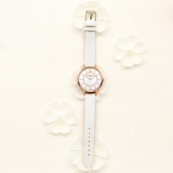 Women Roman Numeral Leather Wrist Watch