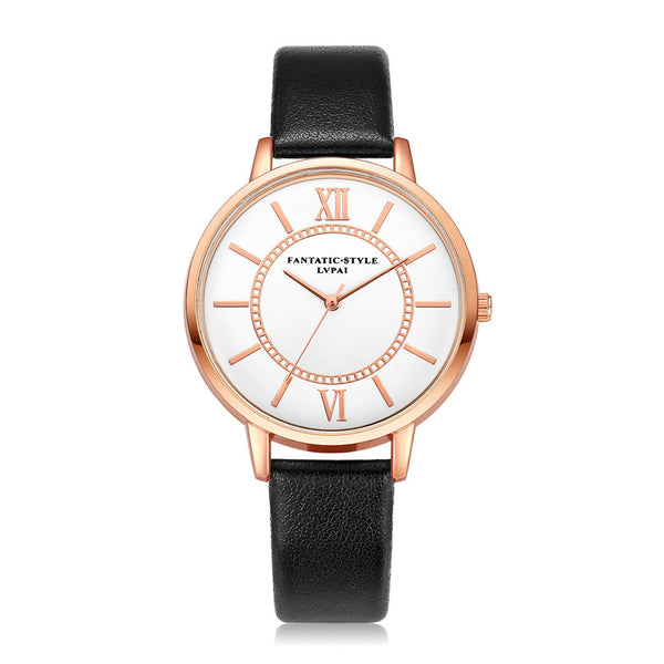 Women Roman Numeral Leather Wrist Watch