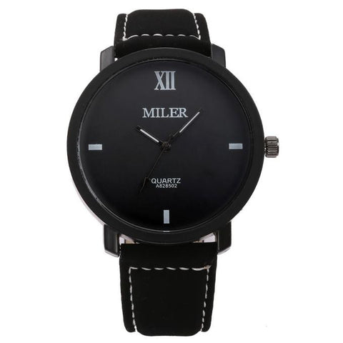 Men Simple Casual Leather Strap Watch