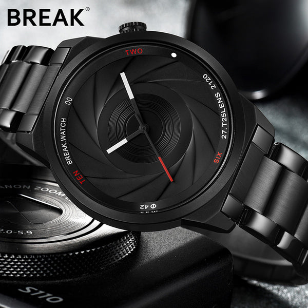 BREAK Photographer Series Unique Camera Style stainless Strap Men Women