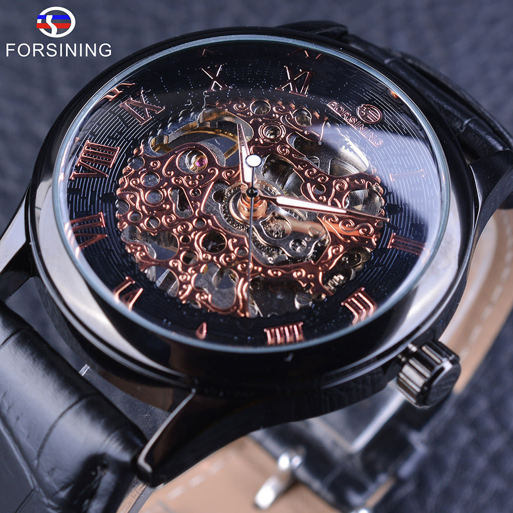 Mens Watches Top Brand Luxury Roman Retro Skeleton