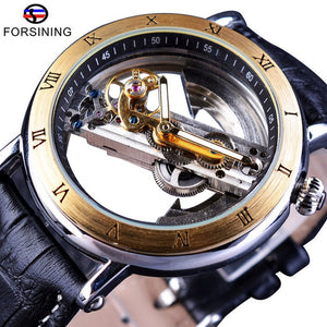 Minimalism Design Silver Steel Waterproof Steampunk Wrist Watch