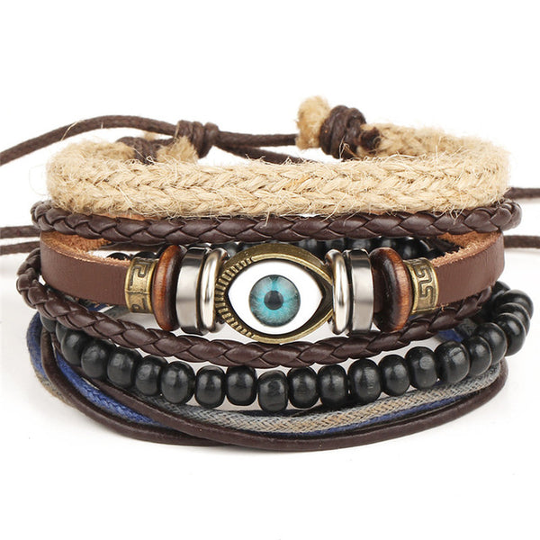 New Fashion accessories anchor Bead Leather Bracelets