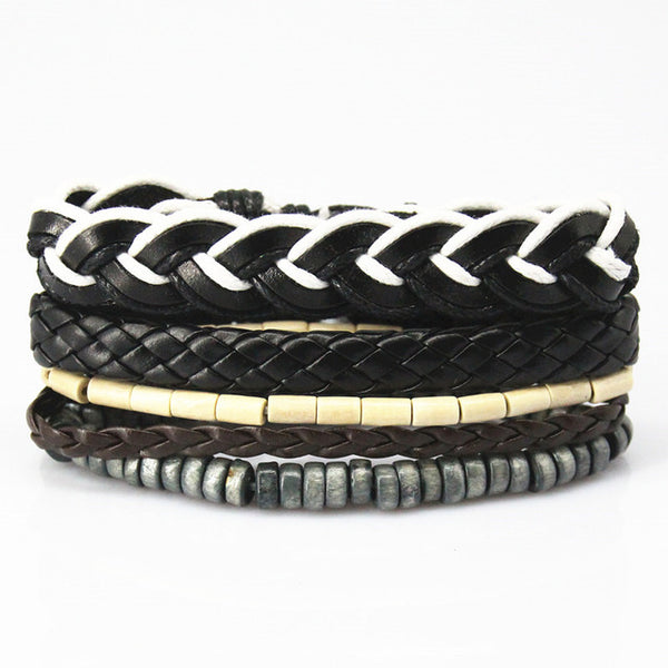 New Fashion accessories anchor Bead Leather Bracelets