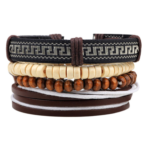 New Fashion accessories anchor Bead Leather Bracelets