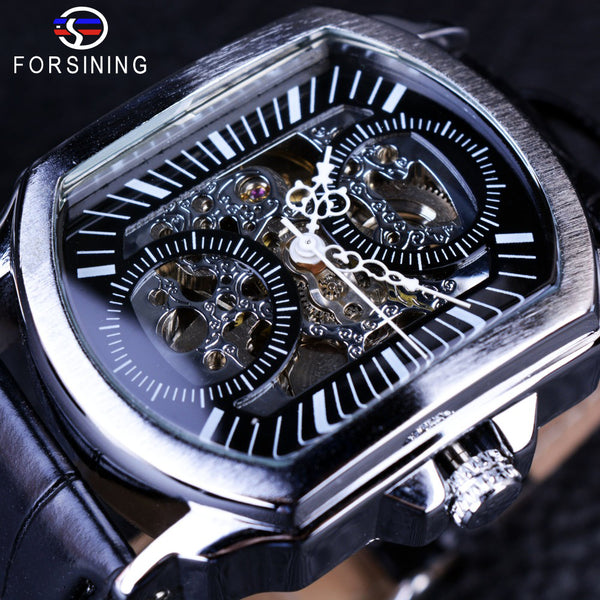 Winner 2016 Retro Classic Designer Silver Stainless Steel Case Men Watches Top Brand Luxury Mechanical Automatic Watch Clock Men